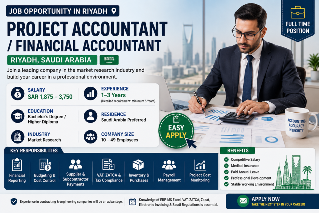 Project Accountant Jobs in Riyadh 2026